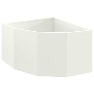 vidaXL Vaso d'angolo Bianco 60 x 60 x 35 cm Acciaio