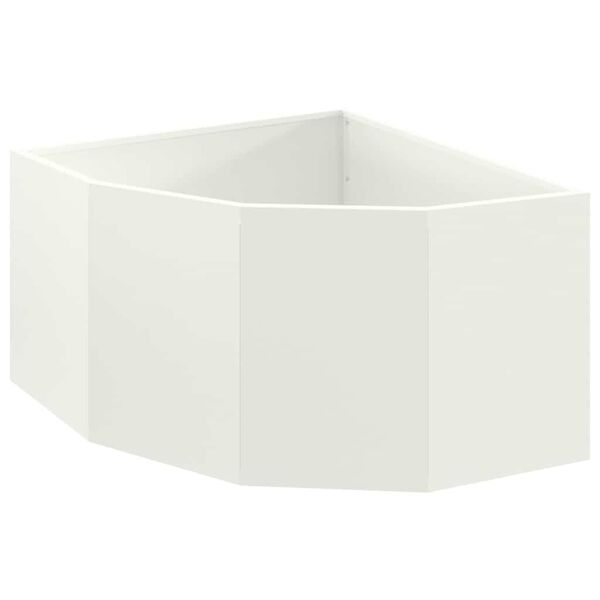vidaXL Vaso d'angolo Bianco 60 x 60 x 35 cm Acciaio