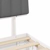 vidaXL Letto con Testiera Rivestita Grigio chiaro 135 x 190 cm
