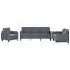 vidaXL Set di Divani 3 pz Grigio Scuro in Velluto