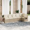 vidaXL Set Divano da Giardino 6 pz con Cuscini Beige in Polyrattan