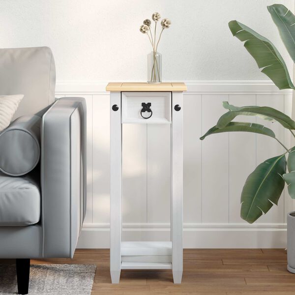 vidaXL Supporto per piante Bianco 30 x 30 x 73 cm Pino massello