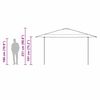 vidaXL Tenda Gazebo Verde 395 x 395 x 251 cm Tessuto