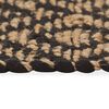 vidaXL Tappeto in Iuta Intrecciato a Mano 120x180cm Naturale e Nero