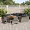 vidaXL Set Divano da Giardino con cuscino 12 pcs Grigio Poly Rattan
