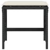 vidaXL Sgabelli da Giardino con Cuscini 4pz Neri 41x41x36cm Polyrattan