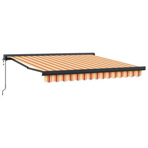 vidaXL Tenda Retrattile Gialla e Bianca 3x2,5 m in Tessuto e Alluminio