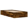 vidaXL Giroletto con Cassetti Rovere Fumo 90x200 cm Legno Multistrato
