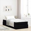 vidaXL Struttura letto con materasso con materasso 2 pcs Nero Tessuto