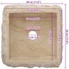 vidaXL Lavandino Crema 30x30x13 cm in Marmo
