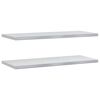 vidaXL Mensole a Muro 2 pz 100x40 cm Argento in Acciaio Inossidabile