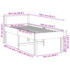 vidaXL Letto senza Materasso Bianco 90x190 cm in Legno Massello Pino