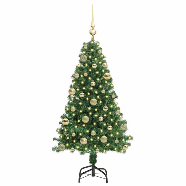 vidaXL Albero di Natale artificiale con 150 LED Verde 120 cm