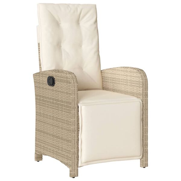 vidaXL Set da Pranzo da Giardino 5 pz con Cuscini Beige in Polyrattan