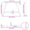 vidaXL Gambe per Tavolino da Caff&egrave; a Forma di A 2 pz Bianche 60x(42-43) cm Acciaio