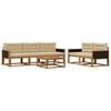 vidaXL Set di divani da esterno con cuscino 6 pcs Naturale e Beige