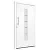 vidaXL Porta d'Ingresso in Alluminio e PVC Bianco 100x200 cm
