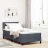 vidaXL Letto a molle con materasso Grigio scuro 90 x 200 cm Velluto