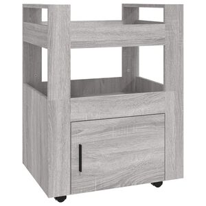 vidaXL Carrello da Cucina Grigio Sonoma 60x45x80 cm Legno Multistrato