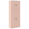 vidaXL Armadio 2 pz Rosa 80 x 40 x 210 cm Acciaio Bloccabile