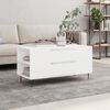 vidaXL Tavolino da Salotto Bianco 102x44,5x50 cm in Legno Multistrato