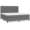 vidaXL Giroletto a Molle con Materasso Grgio 200x200 cm in Similpelle