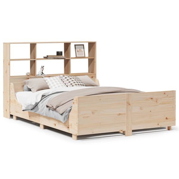 vidaXL Letto Libreria senza Materasso 120x200 cm Legno Massello