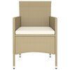vidaXL Set da Pranzo per Giardino 5 pz in Polyrattan Beige