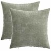 vidaXL Federa 2 pz HEERLEN Verde 40 x 40 cm Tessuto Chenille