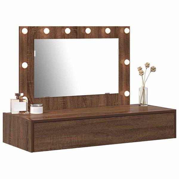 vidaXL Tavolo da Trucco Marrone 100 x 40 x 70 cm Legno multistrato