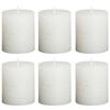 Bolsius Candele Rustiche Moccoli 6 pz 80x60 mm Bianche