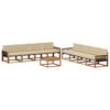 vidaXL Set di divani da esterno con cuscino 9 pcs Naturale e Beige
