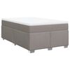 vidaXL Giroletto a Molle con Materasso Tortora 120x190 cm in Tessuto