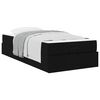 vidaXL Struttura letto con materasso con materasso 2 pcs Nero Tessuto
