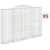 vidaXL Cesti Gabbioni ad Arco 5 pz 300x30x200/220 cm Ferro Zincato