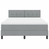 vidaXL Letto a molle con materasso Grigio chiaro 140 x 200 cm Tessuto
