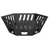 vidaXL Focolare Nero 60 x 60 x 23 cm Acciaio