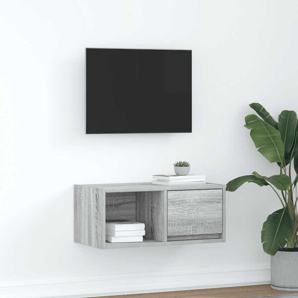 vidaXL Mobile Porta TV Grigio Sonoma 60x31x25,5 cm Legno Multistrato