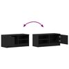 vidaXL Mobile TV 2 pcs Rovere Nero 80 x 35 x 36,5 cm Legno multistrato