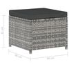 vidaXL Set Divani da Giardino 5 pz con Cuscini in Polyrattan Grigio