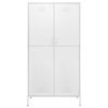 vidaXL Armadio Bianco 90x50x180 cm in Acciaio