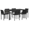 vidaXL Set di Mobili da Esterno 7 pcs Nero e antracite Textilene