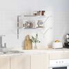 vidaXL Mensole a Muro 2 pz 75x40x3 cm Argento in Acciaio Inossidabile