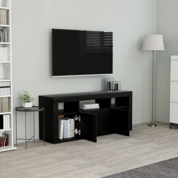 vidaXL Mobile Porta TV Nero 120x30x50 cm in Legno Multistrato