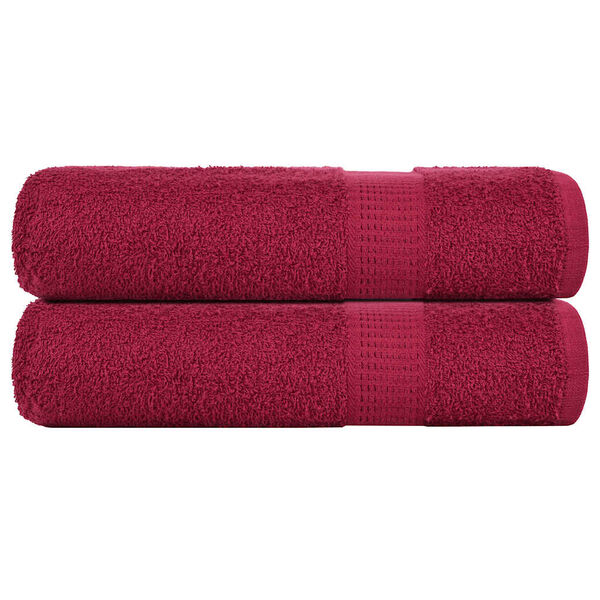vidaXL Asciugamani da bagno FROGN 2 pz Bordeaux 100x150 cm 360 g/m²