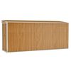 vidaXL Casetta da giardino a muro marrone 118x382x178 cm in acciaio zincato