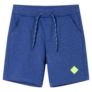 vidaXL Pantaloncini per Bambini con Coulisse Blu M&eacute;lange 116