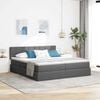 vidaXL Letto con Contenitore Grigio scuro 180 x 200 cm Pelle Sintetica