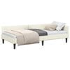 vidaXL Cornice del letto ad angolo Crema 90 cm x 200 cm Velluto
