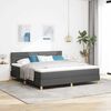 vidaXL Letto box spring con materasso Grigio scuro 180 x 200 cm